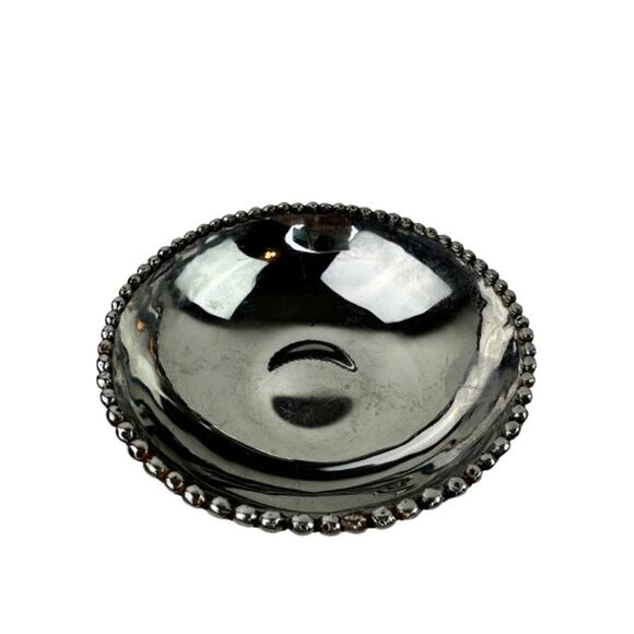 VINTAGE MCM Michael Aram 6.25 Inch Stainless Bowl Molten Beaded Signed RARE - Picture 1 of 8